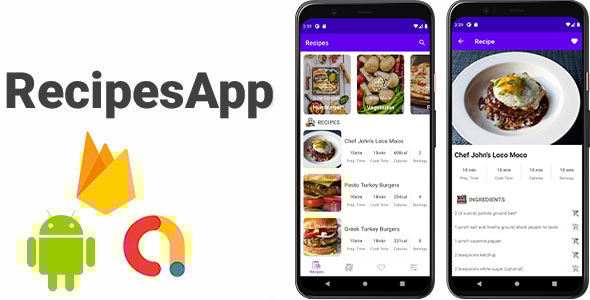 Recipes App Full Android Application - CodeCanyon Item for Sale
