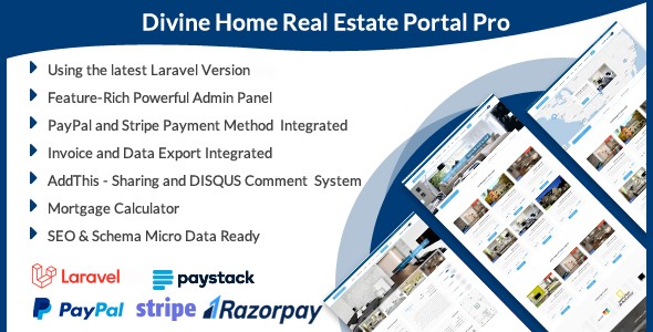 Divine Home - Laravel Real Estate Portal Pro - CodeCanyon Item for Sale