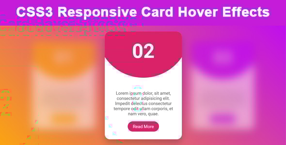 CSS3 Responsive Card Hover Effects - CodeCanyon Item for Sale