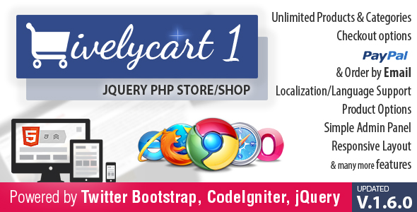 LivelyCart light - a jQuery PHP - Codeigniter Store / Shop | Shopping Cart - CodeCanyon Item for Sale