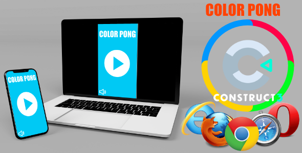 Color Pong HTML5 Game (Include c3p, Construct 3 Source code) - CodeCanyon Item for Sale