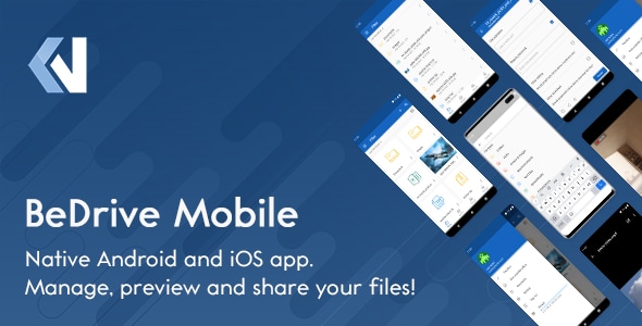 BeDrive Mobile - Native Flutter Android and iOS app for File Storage PHP Script - CodeCanyon Item for Sale