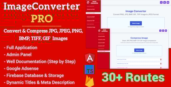 Image Converter Pro Full Production Ready Application With Admin Panel (Angular 15 & Firebase) - CodeCanyon Item for Sale