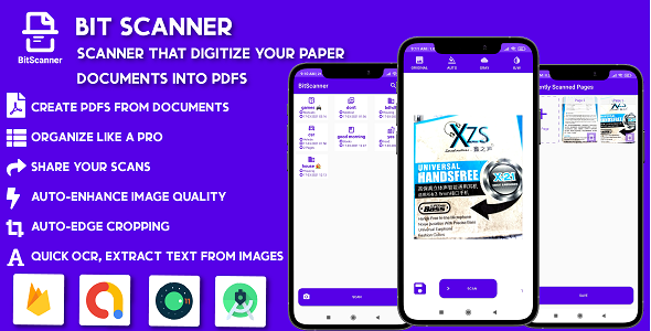 BitScanner - document scanner and PDF generator(CamScanner clone) - CodeCanyon Item for Sale