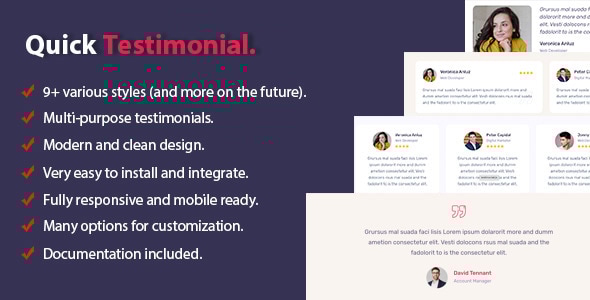 Quick Testimonial - CodeCanyon Item for Sale