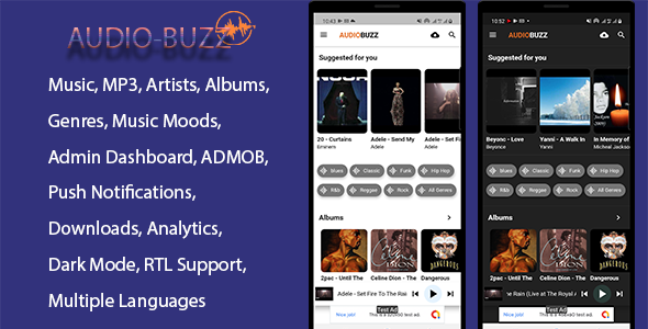 AudioBuzz - Flutter Music App for Android & IOS - CodeCanyon Item for Sale