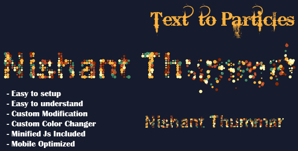 Text to Particles Dissolve Effect JS - CodeCanyon Item for Sale