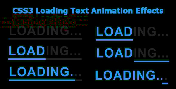CSS3 Loading Text Animation Effects - CodeCanyon Item for Sale