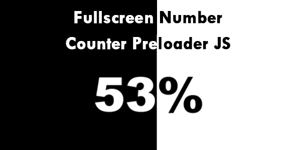 Fullscreen Number Counter Preloader JS - CodeCanyon Item for Sale