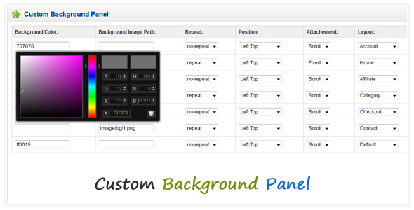 Custom Background Panel - CodeCanyon Item for Sale