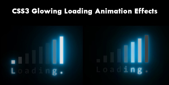 CSS3 Glowing Loading Animation Effects - CodeCanyon Item for Sale