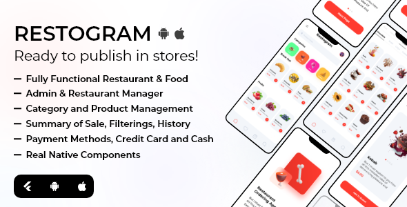 Restogram - Fully Functional Flutter Restaurant Order Application - CodeCanyon Item for Sale