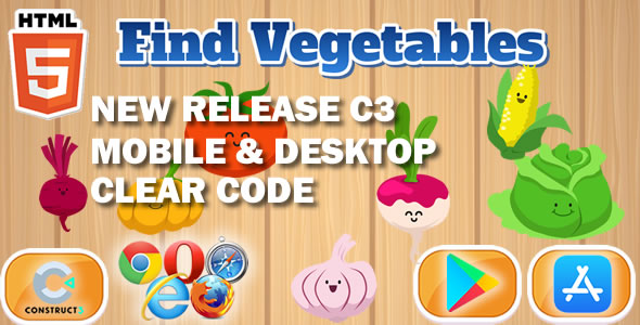 Find Vegetables Educational - CodeCanyon Item for Sale