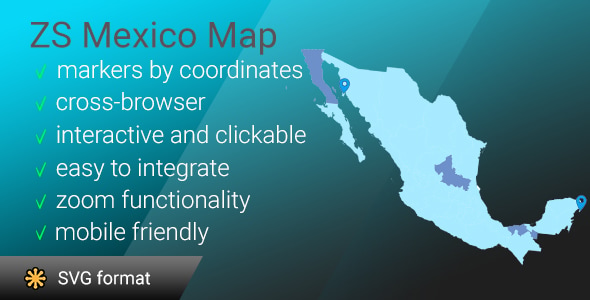 ZS Mexico map - CodeCanyon Item for Sale