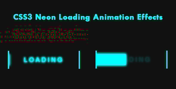 CSS3 Neon Loading Animation Effects by romincomputer | CodeCanyon