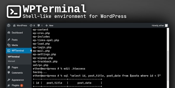 WPTerminal - Shell-like environment for WordPress - CodeCanyon Item for Sale
