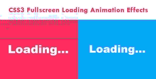 CSS3 Fullscreen Loading Animation Effects - CodeCanyon Item for Sale