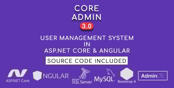 Core Admin - User Management System in ASP.NET CORE & Angular - CodeCanyon Item for Sale