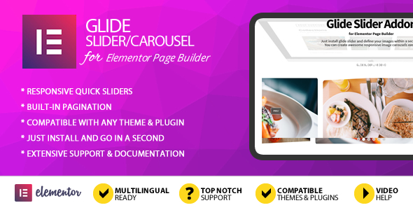 Glide Slider Addon for Elementor Page Builder - CodeCanyon Item for Sale