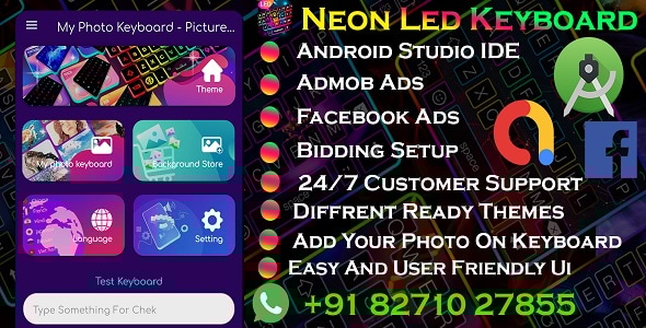 Neon Light Keyboard With Admob & Fcaebook Ads - CodeCanyon Item for Sale