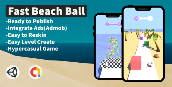 Fast Beach Ball (Unity+Hypercasual+Admob+Android) - CodeCanyon Item for Sale