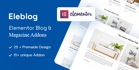 Eleblog - Elementor Magazine and Blog Addons - CodeCanyon Item for Sale