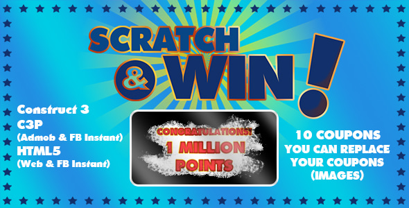 Scratch & Win Game (Construct 3 | C3P | HTML5) - CodeCanyon Item for Sale