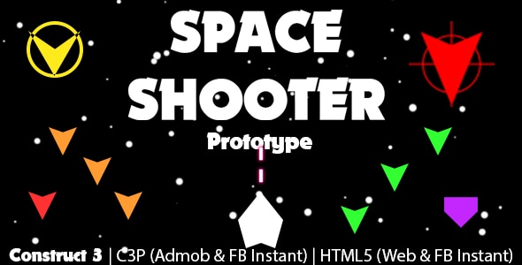 Space Shooter Prototype Game (Construct 3 | C3P | HTML5) Endless Game - CodeCanyon Item for Sale
