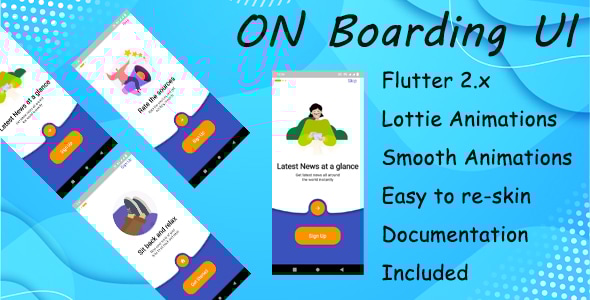OnBoarding UI FLUTTER - CodeCanyon Item for Sale