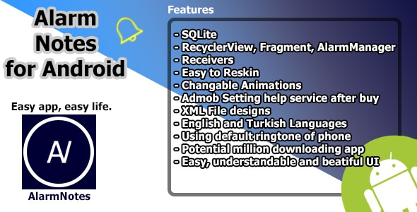 AlarmNotes - CodeCanyon Item for Sale