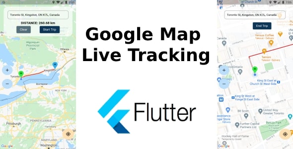 Flutter Live Tracking Google Map - CodeCanyon Item for Sale