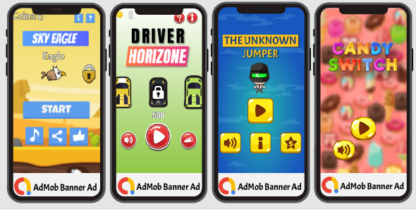 Bundle #2 - (4 Games) Android Studio & Xcode & Buildbox Template - CodeCanyon Item for Sale