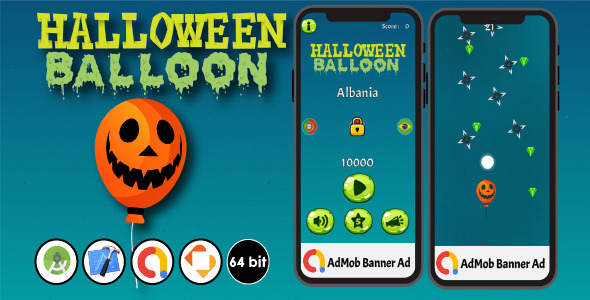Halloween Balloon - Android Game & Xcode & Buildbox Template - CodeCanyon Item for Sale