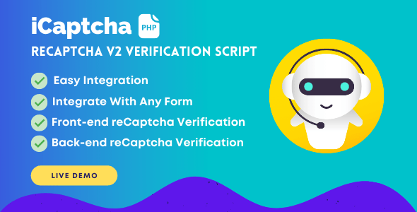 iCaptcha | Frontend & Backend reCaptcha Verification - CodeCanyon Item for Sale