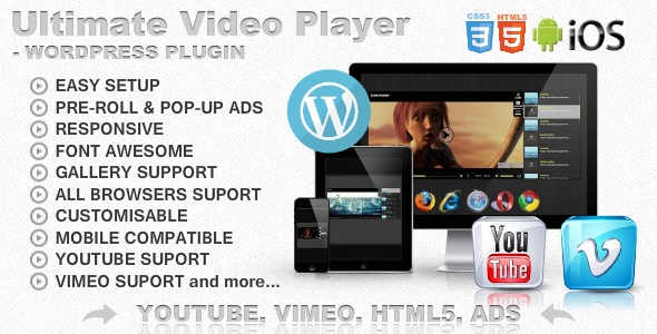 Ultimate Player with YouTube, Vimeo, Ads WP Plugin - CodeCanyon Item for Sale