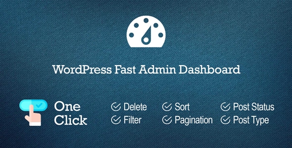 WordPress Fast Admin Dashboard - CodeCanyon Item for Sale