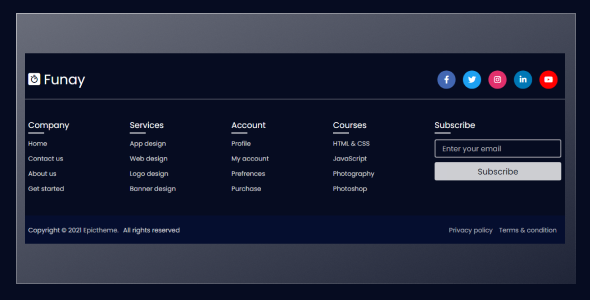 Funay - Css3 Stylish Footer - CodeCanyon Item for Sale