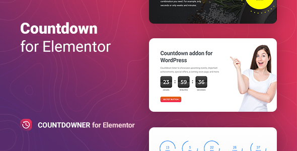 Countdowner – Countdown Timer for Elementor - CodeCanyon Item for Sale