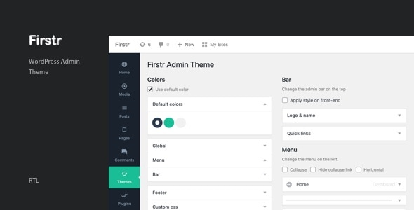 Firstr - WordPress Admin Theme - CodeCanyon Item for Sale