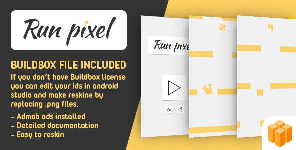 Pixel Run - BUILDBOX CLASSIC - ANDROID - Game Template - CodeCanyon Item for Sale