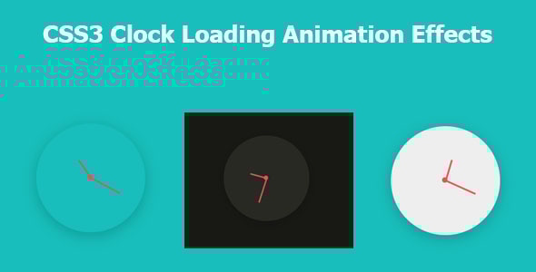 CSS3 Clock Loading Animation Effects - CodeCanyon Item for Sale