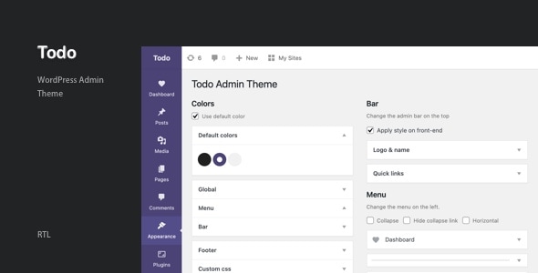 Todo - WordPress Admin Theme & Login Page - CodeCanyon Item for Sale