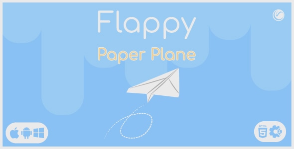Flappy Paper Plane | HTML5 Construct Game - CodeCanyon Item for Sale
