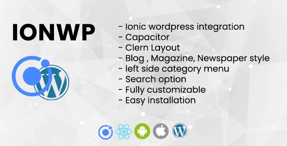 IONWP - Build mobile app from WordPress - CodeCanyon Item for Sale