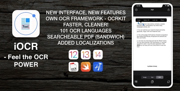 iOCR | iOS Optical Character Recognition Application - CodeCanyon Item for Sale