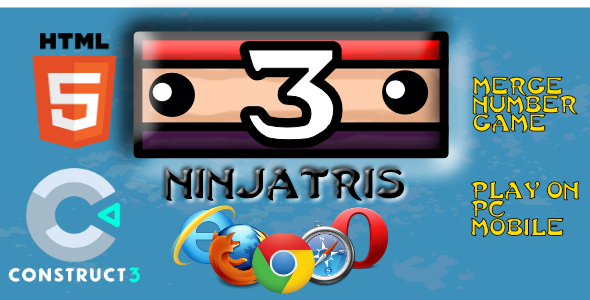 Ninjatris HTML5 Game (With Construct 3 All Source-code .c3p) - CodeCanyon Item for Sale