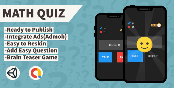 Math Quiz (Unity+Admob+Android+IOS) - CodeCanyon Item for Sale