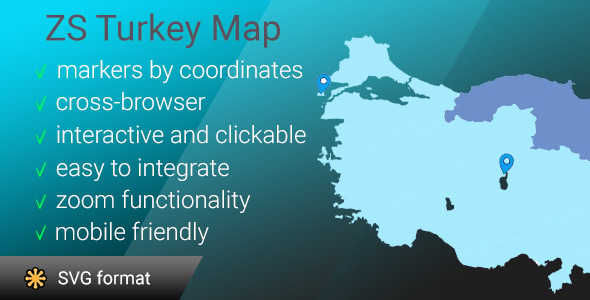 ZS Turkey map - CodeCanyon Item for Sale