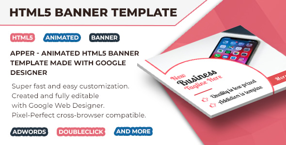 Apper - HTML5 Animated Banner Ads Template - CodeCanyon Item for Sale
