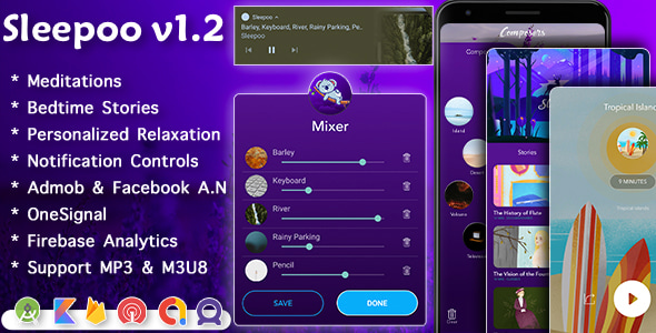 Sleepoo : Sleep Stories, Calm Anxiety & Stress - CodeCanyon Item for Sale